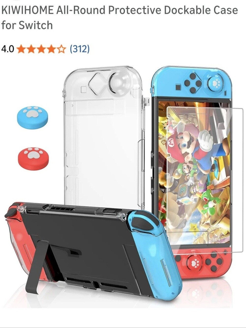 All-round Protective Dockable Case for Switch. For Nintendo.